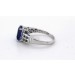 Tansanit Ring Weißgold 585 14K blauer Edelstein 3.8ct Brillanten 0.3ct