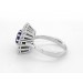 Tansanit Ring Weißgold 750 18K blauer Edelstein 3.2ct Brillanten 0.9ct