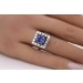 Tansanit Ring Weißgold 750 18K blauer Edelstein 3.2ct Brillanten 0.9ct
