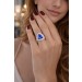 Tansanit Ring Weißgold 585 14K blauer Edelstein 3ct Brillanten 0.85ct
