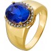 Tansanit Ring Gold 585 14K blauer Edelstein 7.5ct Brillanten 0.48ct 
