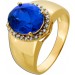 Tansanit Ring Gold 585 14K blauer Edelstein 7.5ct Brillanten 0.48ct 