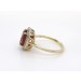 Morganit Ring Gold 375 9K orangener Edelstein 3.3ct Diamanten 0.32ct