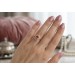 Morganit Ring Gold 375 9K orangener Edelstein 3.3ct Diamanten 0.32ct