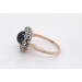 Saphir Ring Gold 585 blauer Edelstein 1,8ct Diamanten 1.20ct Antikschmuck