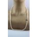 Perlenkette 74cm Akoyaperlen Weissgold 585 Diamanten Antikschmuck