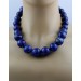 Lapislazuli Kette Silber 925 azurblaue Edelsteine 1200ct Antikschmuck