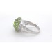 Peridot Ring Weißgold 375 9K grüne Edelsteine 10ct Brillanten 0.20ct 