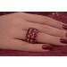 Granatring Gold 375 9 Karat rote Almandin Granate 9ct