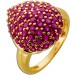 Rubinring Gold 585 14 Karat rote Rubin Edelsteine 3.0ct