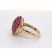 Rubinring Gold 585 14 Karat rote Rubin Edelsteine 3.0ct