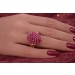 Rubinring Gold 585 14 Karat rote Rubin Edelsteine 3.0ct