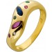 Edelsteinring Gold 333 rote Rubine blauer Saphir grüne Smaragde Diamant 