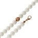 Korallenkette 45cm weiße Tiefsee Korallen 160ct Rosegold 585 14K