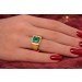 Turmalin Ring Gold 585 14K grüner Edelstein 3.3ct