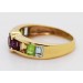 Edelsteinring Gold 333 8K Amethyst Citrin Peridot Aquamarin