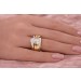 Brillantring Gold 750 18K Diamanten 0.60ct Antikschmuck