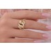 Grandelring Gold 585 Rotwild Eckzähne Rosegold Antikschmuck 1970