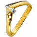 Brillantring Gold 750 Weissgold 18K Brillanten 0.03ct