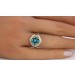 Türkisring Gold 333 8K türkisfarbene Edelsteine Antikschmuck 1920