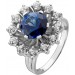 Saphir Ring Weißgold 750 18K blauer Edelstein 4.7ct Brillanten 1.2ct Lupenrein