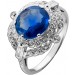 Saphir Ring Weißgold 750 18K blauer Edelstein 3ct Diamanten 0.72ct