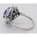 Saphir Ring Weißgold 750 18K blauer Edelstein 3ct Diamanten 0.72ct