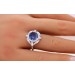 Saphir Ring Weißgold 750 18K blauer Edelstein 3ct Diamanten 0.72ct