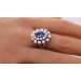 Saphir Ring Weißgold 750 18K blauer Edelstein 1.7ct Diamanten 1.2ct 
