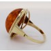 Bernstein Ring Gold 333 8K braun honiggelber Edelstein 7.4ct