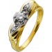 Brillantring Gold 585 14K Diamanten 0.14ct Antikschmuck