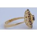 Granatring Gold 750 18K rote Almandine Edelsteine Antikschmuck