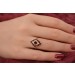 Granatring Gold 750 18K rote Almandine Edelsteine Antikschmuck