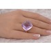 Amethystring Gold 375 9K lila violett Edelstein 35ct Cocktail