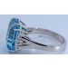 Aquamarinring Weißgold 750 18K blauer Edelstein Brillanten 0.35ct 