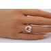 Morganitring Gold 585 14K rosa Edelstein 3ct Topase 0.15ct