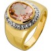 Morganitring Gold 585 14K rosa Edelstein 3ct Topase 0.15ct