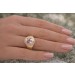 Morganitring Gold 585 14K rosa Edelstein 3ct Topase 0.15ct
