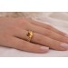 Citrinring Gold 375 9K honigelber Edelstein 4.30ct