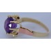 Amethystring Gold 585 14K lila Edelstein 3.8ct Antikschmuck