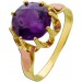Amethystring Gold 585 14K lila Edelstein 3.8ct Antikschmuck
