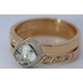 Saphirring Gold 750 18K hellblauer Edelstein Diamanten 0.16ct.