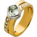 Saphirring Gold 750 18K hellblauer Edelstein Diamanten 0.16ct.