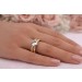 Saphirring Gold 750 18K hellblauer Edelstein Diamanten 0.16ct.