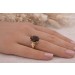 Rauchquarzring Gold 375 9K cognac brauner Edelstein 10.25ct