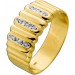 Diamantring Gelbgold 585 14 Karat Diamanten 0.09ct.