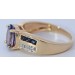 Saphirring Gold 585 14K blauer Tansanit Edelstein Diamanten 0.06ct