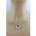Amethyst Anhänger Gold 375 9K lila Edelstein 31.3ct Diamanten 0.04ct