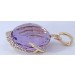 Amethyst Anhänger Gold 375 9K lila Edelstein 31.3ct Diamanten 0.04ct