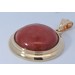 Karneol Anhänger Gold 375 9 Karat rostbrauner Edelstein 6ct